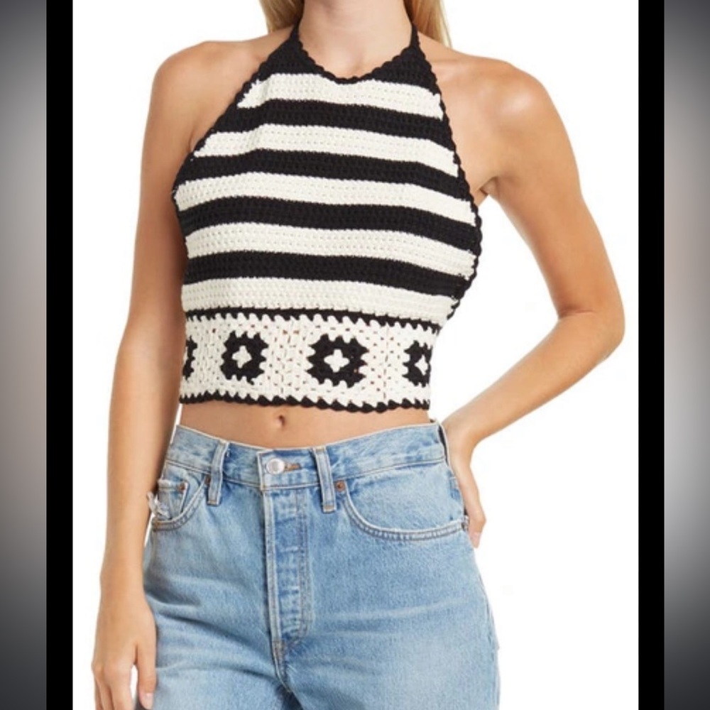 Cotton Emporium crochet knit top